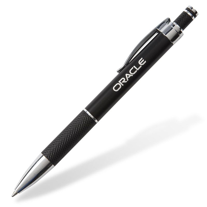 Ручка шариковая чёрная металлическая